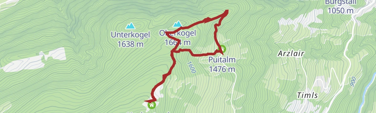 Route map: Wanderung zur Hochaster Alm